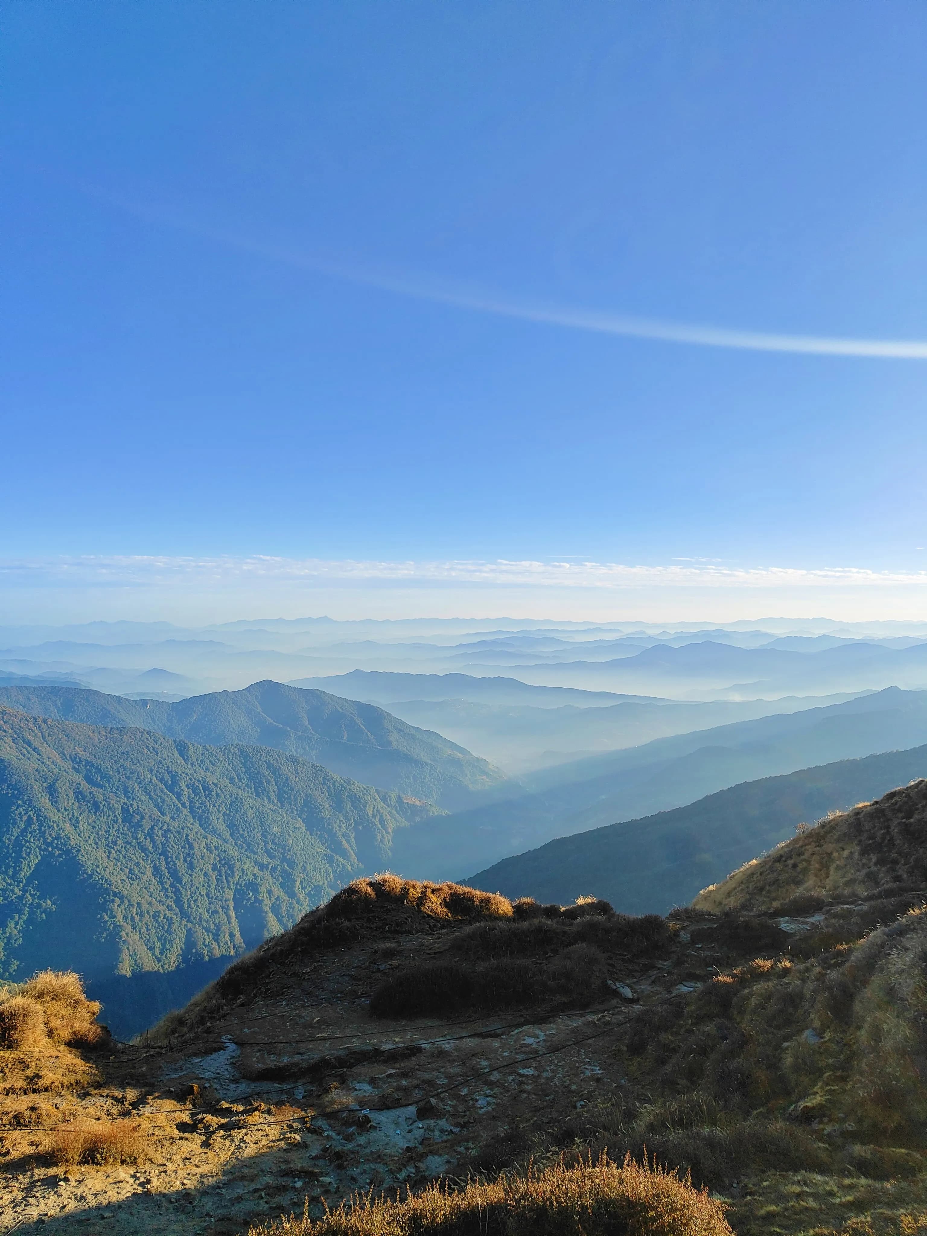 Seasonal views from Ghachowk yoga retreat Nepal